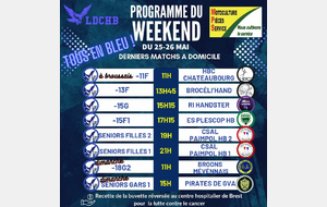 Planning du 25 &amp; 26 Mai 2024